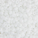 Seed Bead (MIYUKI 6/0)  Round.  (Chalk White Opaque)  approx 22gm tube. - Mhai O' Mhai Beads
