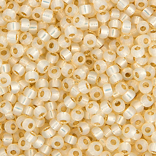 11/0 Miyuki Round Seed Beads (Butter Cream S/L Dyed Alabaster)  *approx 22 gram tube