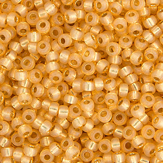 11/0 Miyuki Round Seed Beads (Lt Topaz S/L Dyed Alabaster)  *approx 22 gram tube