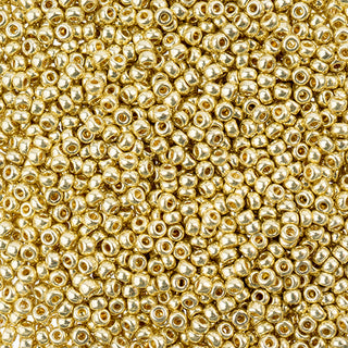 11/0 Miyuki Round Seed Beads (Duracoat Galvanized Light Gold)  *approx 24 gram tube