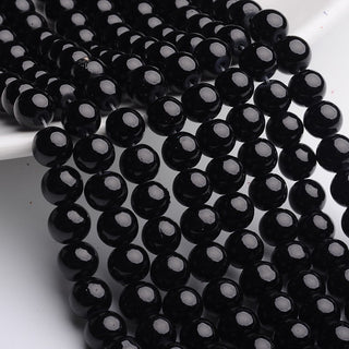 Glass Pearls *BLACK (See drop down for available sizes)