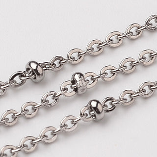 Stainless Steel "Satellite Chain". 2mm.   Sold by the Foot