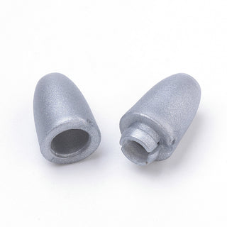 Plastic Breakaway Clasps, Grey Color, 24x9mm, Hole: 2.5mm.  (Packed 2 Sets).