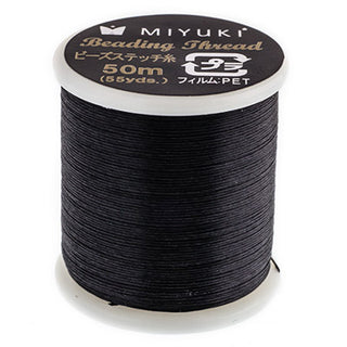Miyuki Nylon Beaading Thread.  (Size B).  50 Meter Roll.  (See Drop Down for Color Options)