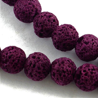 Lava Rounds (Dark Purple) *See Drop Down for Size Options.  *16 inch strand