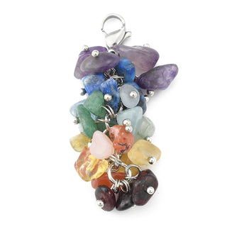 Chakra (Gemstone Chips) w/  Lobster Clasp.   50 x 15mm.  (Sold Individually)