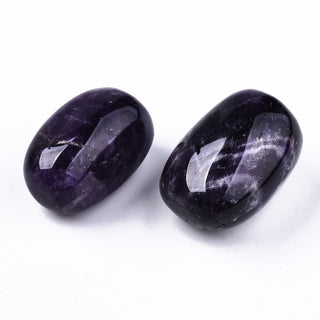 Natural Polished Amethyst "Chunks". 19~30x18~28x10~24mm.  (No hole.  Undrilled).  Sold per piece.  Size/ Weight is approx.