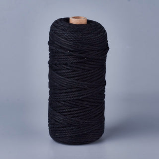 Macrame Cord.  Twisted Cotton.  3mm.  (100 Meter Roll).  *See Drop Down for Color Options