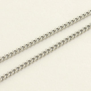 304 Stainless Steel Curb Chain.   2.4x1.9x0.5mm;  Sold by the Foot