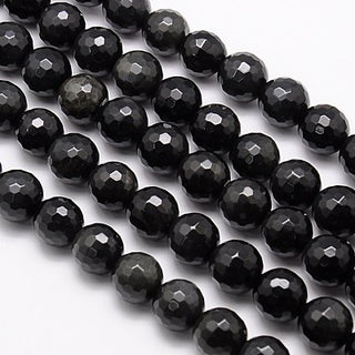 Black Obsidian (Faceted).  *See Drop Down for Size Options