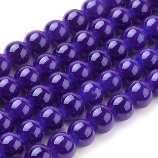 Glass Bead (Round 8mm) Midnight Blue *Approx 50 Beads.