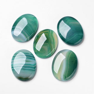 Cabochon *Agate (Green) Oval 30 x 40mm approx.