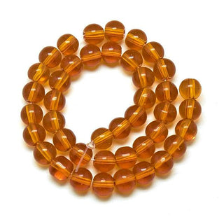 Glass Bead (Round 8mm) Amber Yellow