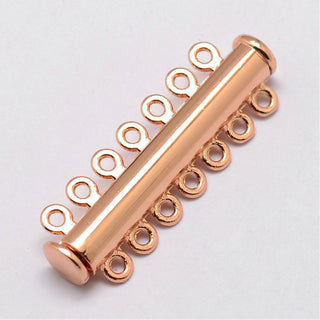 Slide Lock Clasp(s) *7 Hole.  41x13.5x7mm, Hole:   Sold Individually.  See Drop Down for color options.