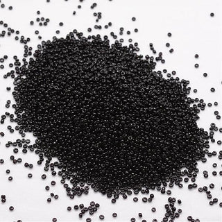 Seed Beads (Chinese Glass) Black 6/0 *Size 6  *BULK 1LB BAG.