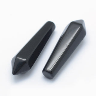 Bullet Shape *Natural Obsidian.  Single Point - No Hole (30x9x9)mm
