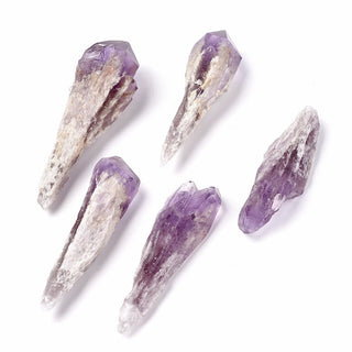 Natural Amethyst Beads, Rough/ Raw.  57~87x13~28x15~24mm  (No hole.  Undrilled).  Sold per piece.  Weight is approx.