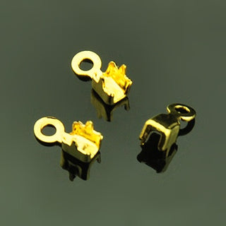 Brass Cup Chain Ends, Rhinestone Cup Chain Connectors, 6x3mm, Hole: 1.5mm; about 2.8mm inner diameter  (Packed 20 Connectors) *See Drop Down for Color Choices