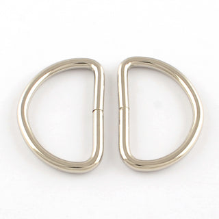304 Stainless Steel D Rings, Stainless Steel Color, 9x11x1.5mm .  (Packed 10 Rings)