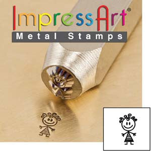 Little Girl Design Stamp(S) *6 mm - Mhai O' Mhai Beads
 - 4