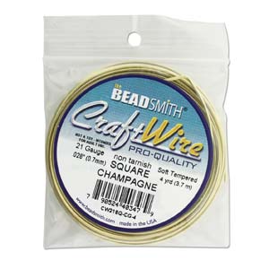 Wire *21 Gauge (Square). *Tarnish Resisitant'