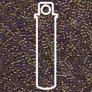 Seed Bead (MIYUKI 6/0)  Round.  (Metallic Golden Iris)  20gm tube.