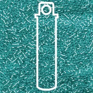 Miyuki Delica  (Size 11)  (Silver Lined Caribbean Teal) *DB1208