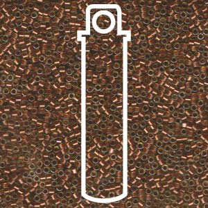 Delica  (Size 11)  (Copper Pearl Lined Chartreuse) *DB1703