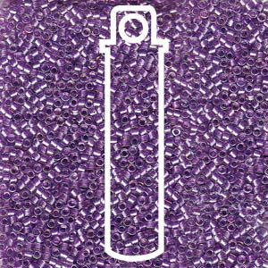 Delica  (Size 11)  (Delica Sparkle Purple Lined Crystal AB) *DB-1754