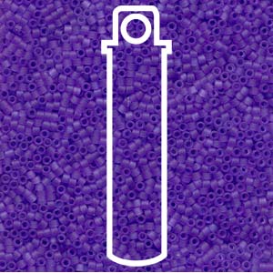 Delica  (Size 11)  (Dyed Matte Transparent Purple) *DB783