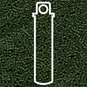 Miyuki Delica (Size 11) Dyed Matte Opaque Olive *DB797