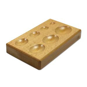 Dapping Block *Oval  (Wood)  6.5" x 4" x 1" - Mhai O' Mhai Beads
