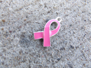 Breast Cancer Awareness Ribbon *with Pink Enamel - Mhai O' Mhai Beads
