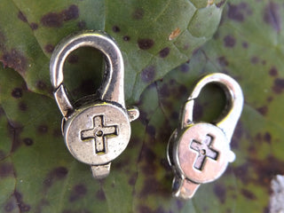 Lobster Clasp(2) with Cross  27x12mm.   packed 2 - Mhai O' Mhai Beads
 - 2