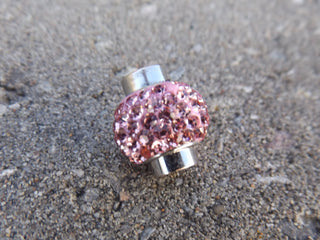 Magnetic Clasp *Glue in w/ Crystals.  Pave Style.  8mm hole.  20 x 15mm - Mhai O' Mhai Beads
 - 6