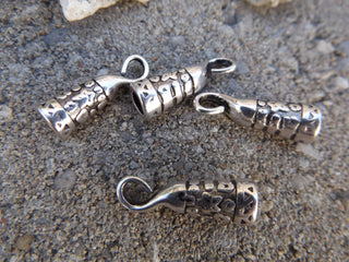 Clasp *Hook Style *25 x 7mm  (Glue In).   Hole 5mm  Antique Silver Color - Mhai O' Mhai Beads
 - 3