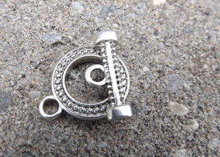 Toggle Clasp(s)  TOG011  (packed 2)  Toggle 15mm diam Bar 18mm - Mhai O' Mhai Beads
 - 2