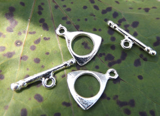 Toggle(s)  *Triangular with Round Center  30x35mm  (packed 2 or Bulk) - Mhai O' Mhai Beads
 - 2