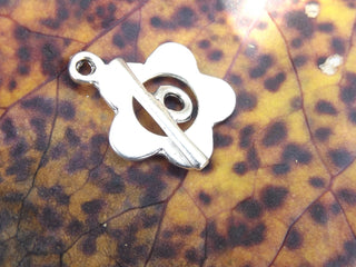 Toggle Flower Clasp(s)with Circle Center.   15x15mm   Packed 3 (or Bulk) - Mhai O' Mhai Beads
 - 3