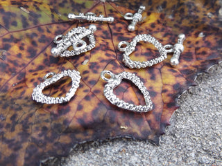 Toggle Claps(s) Ballie Heart.  15x17mm  Packed 3 or Bulk - Mhai O' Mhai Beads
 - 2