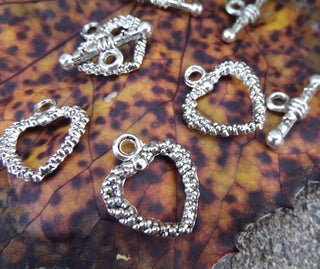 Toggle Claps(s) Ballie Heart.  15x17mm  Packed 3 or Bulk - Mhai O' Mhai Beads
 - 3