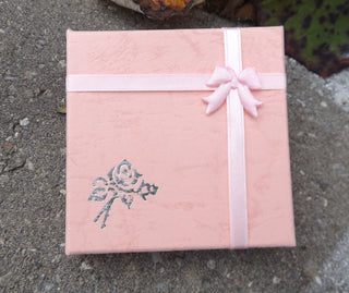 Bracelet Gift Box (Pink)  Lined  3.5" x 3.5" *sold individually - Mhai O' Mhai Beads
 - 2