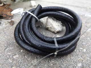 Leather Cording (BLACK)  Various Sizes - Mhai O' Mhai Beads
 - 5
