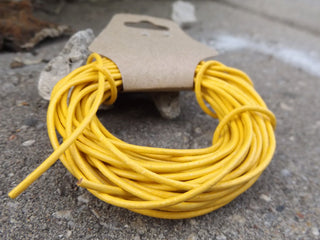 Leather Cording (Yellow) - Mhai O' Mhai Beads
