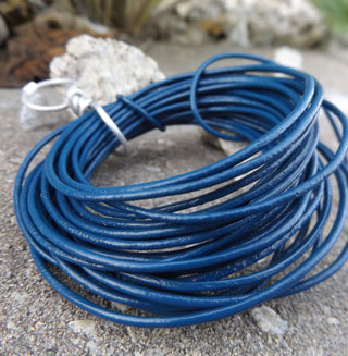 Leather Cording (Blue) - Mhai O' Mhai Beads
