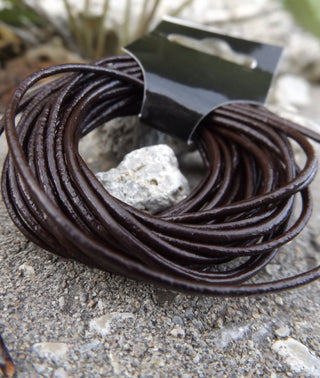 Leather Cording (Brown *Dark )  Various Sizes - Mhai O' Mhai Beads
 - 2