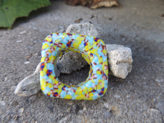 African (Recycled Glass) Hand Crafted Focal  (Multi  Color)  Sold Individually - Mhai O' Mhai Beads
 - 2
