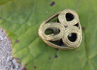 African Lost Wax Brass Beads (Triangular)  Sold Individually.  Approx 20 x 20 x 20 mm - Mhai O' Mhai Beads
 - 3