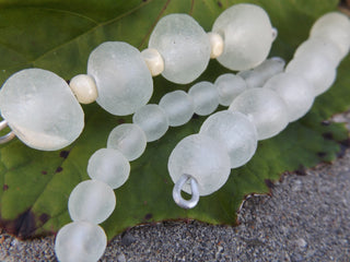 African Recycled Glass Round Beads (Bodum) (Clear "Coca Cola" Bottles) See Drop Down for Size Options - Mhai O' Mhai Beads
 - 2