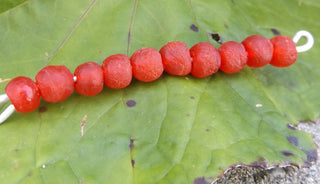 Recycled Glass Round Beads (Bodum) (Cherry Red) *See Drop Down for Various Sizes - Mhai O' Mhai Beads
 - 3